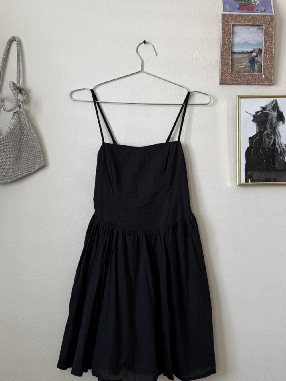 BP. Nordstrom Black Cotton Fit and Flare Mini Dress XXS